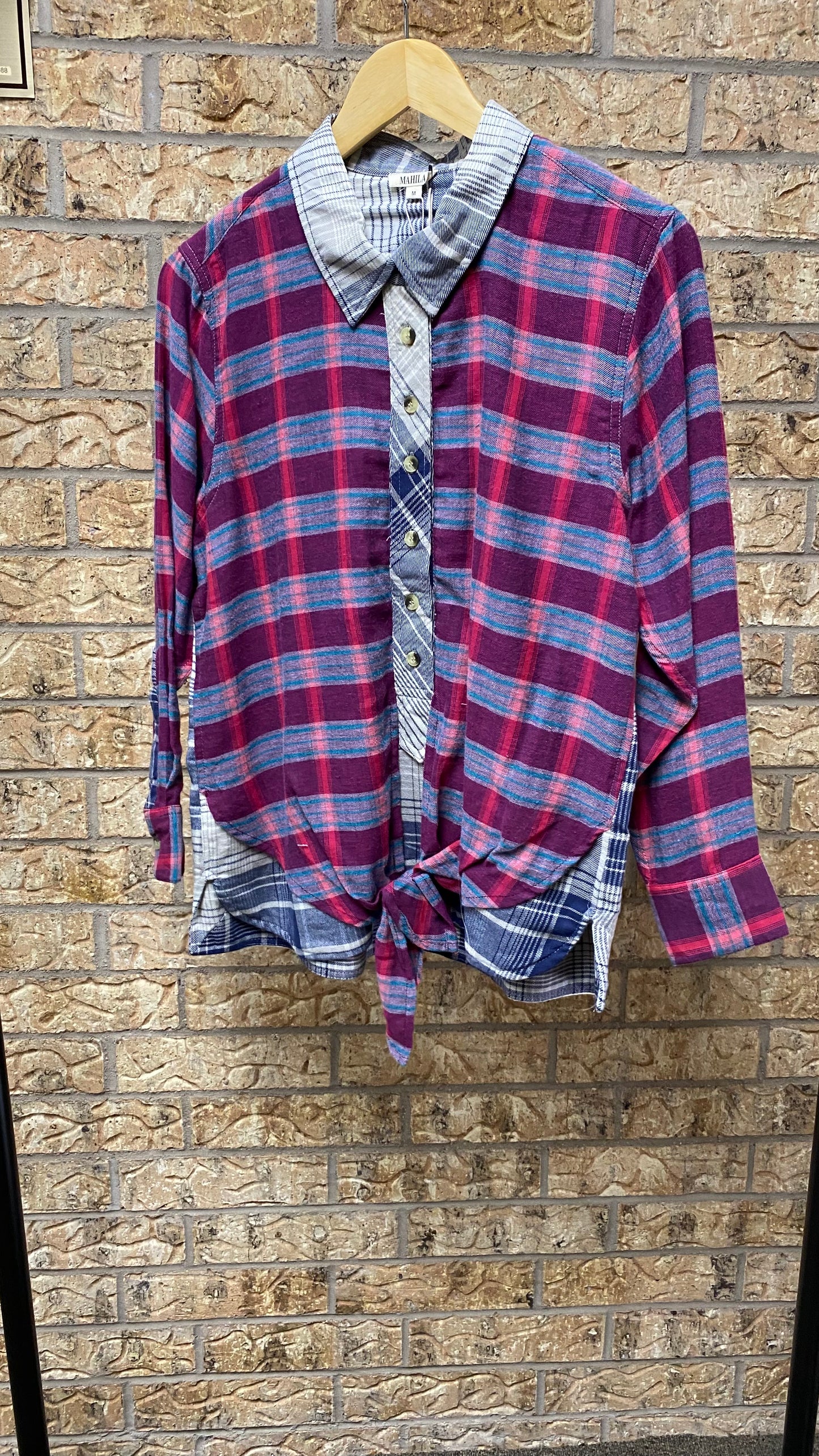 darby plaid top