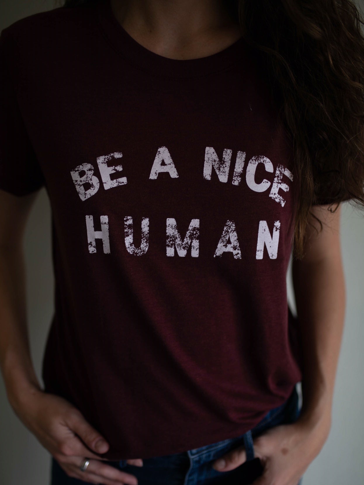 be a nice human tee