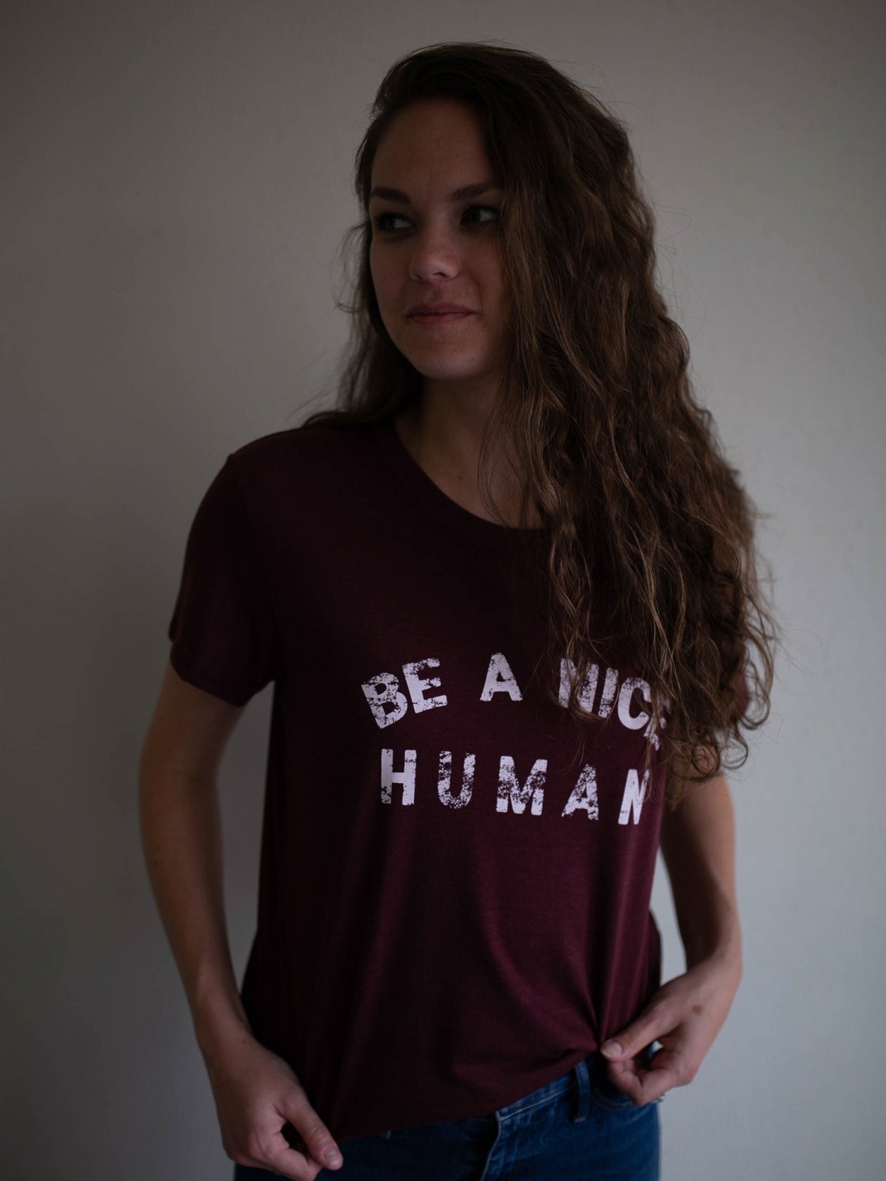 be a nice human tee