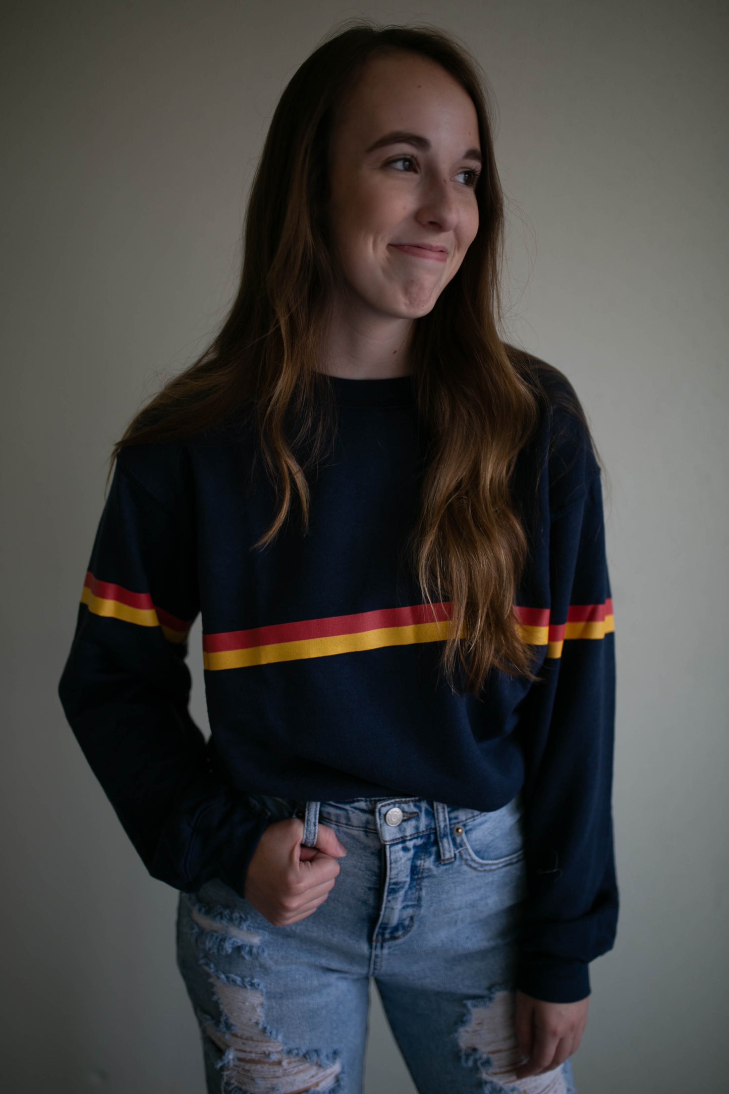 zelda stripe sweatshirt