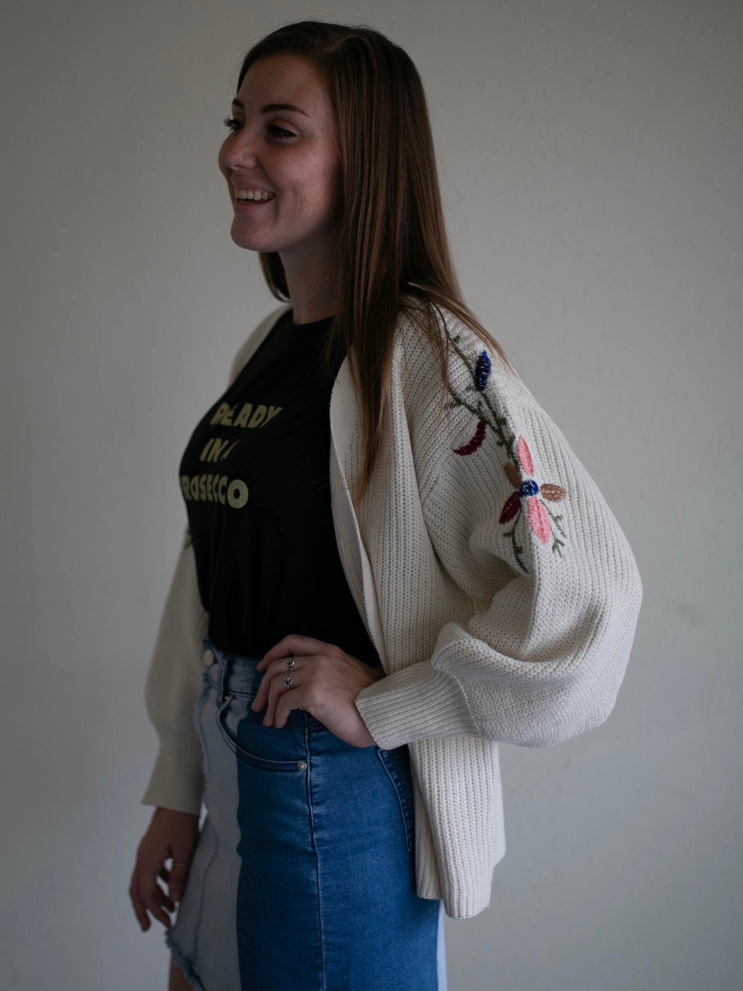 willa embroidered cardigan