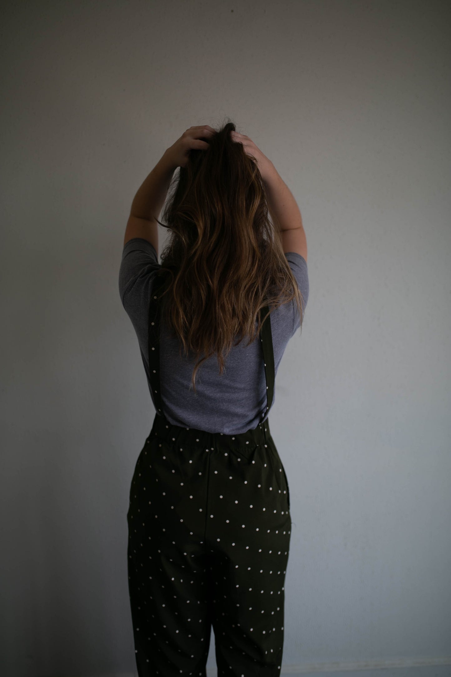 polka dot pant with removable straps