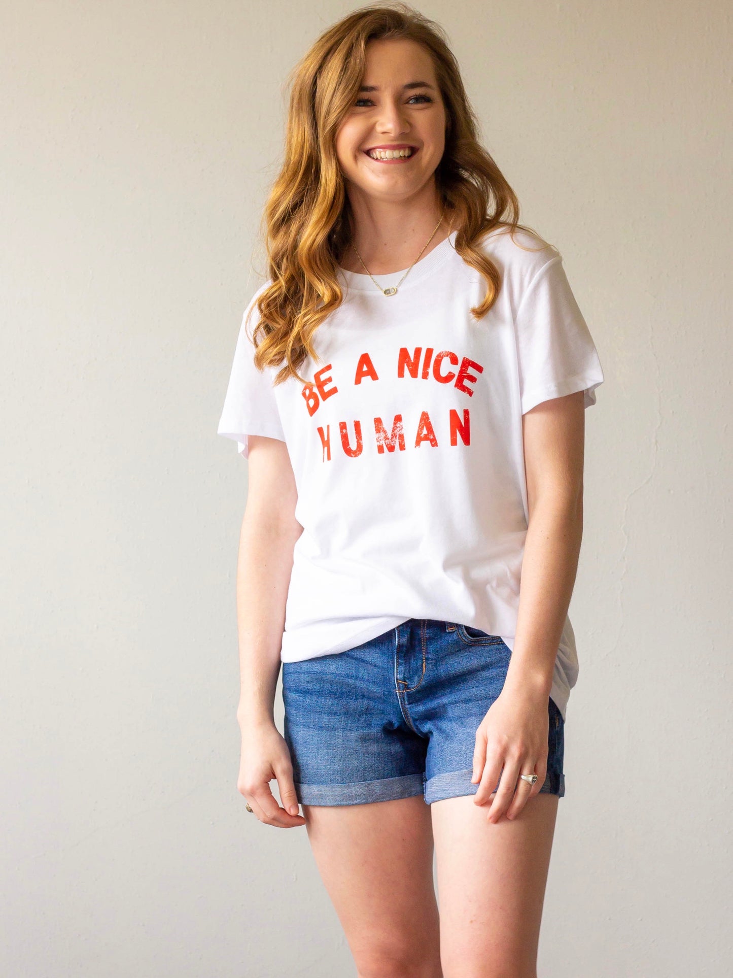 be a nice human tee