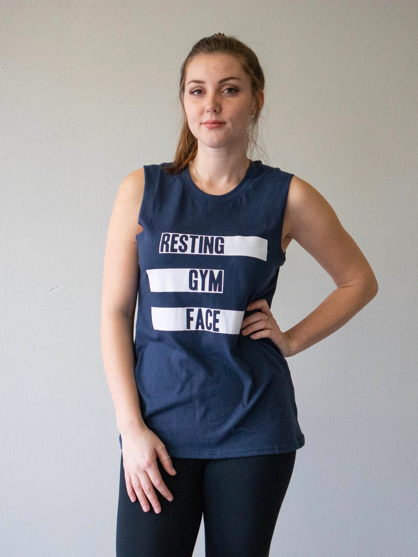 resting gym face muscle tee