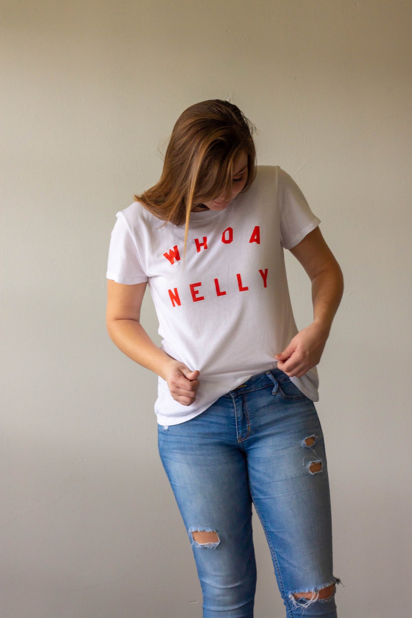 whoa nelly loose tee