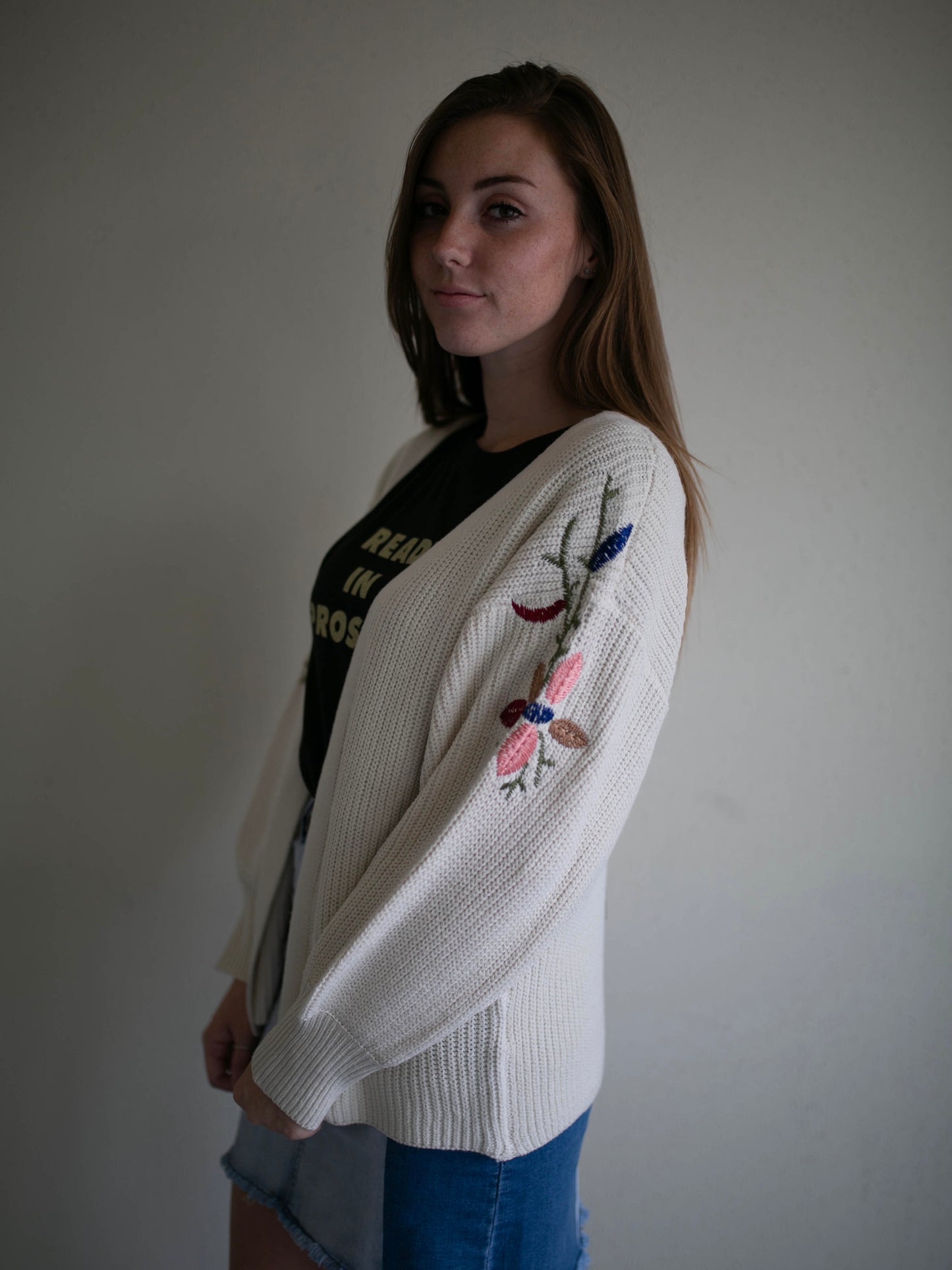 willa embroidered cardigan