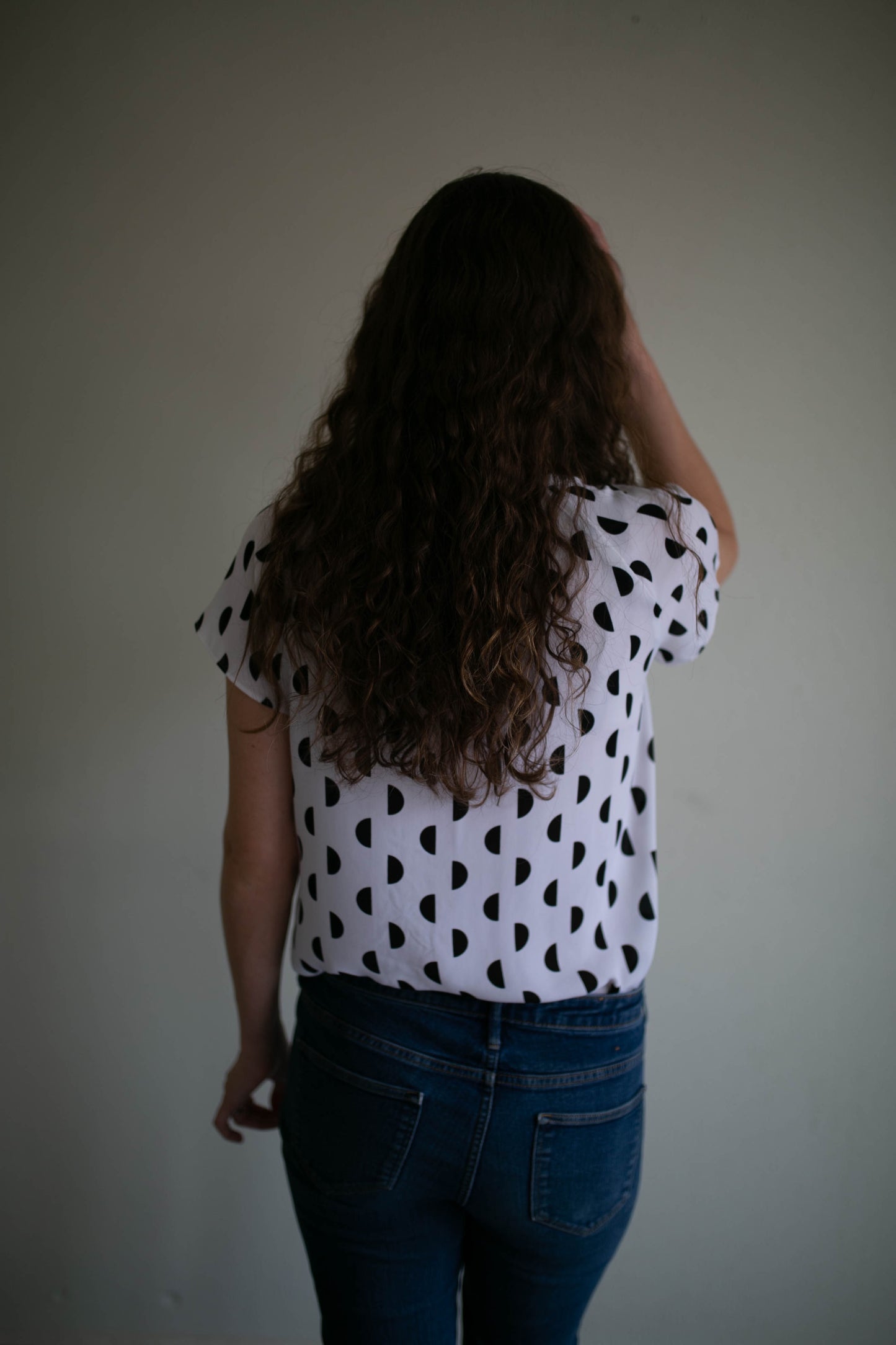 half moon button up