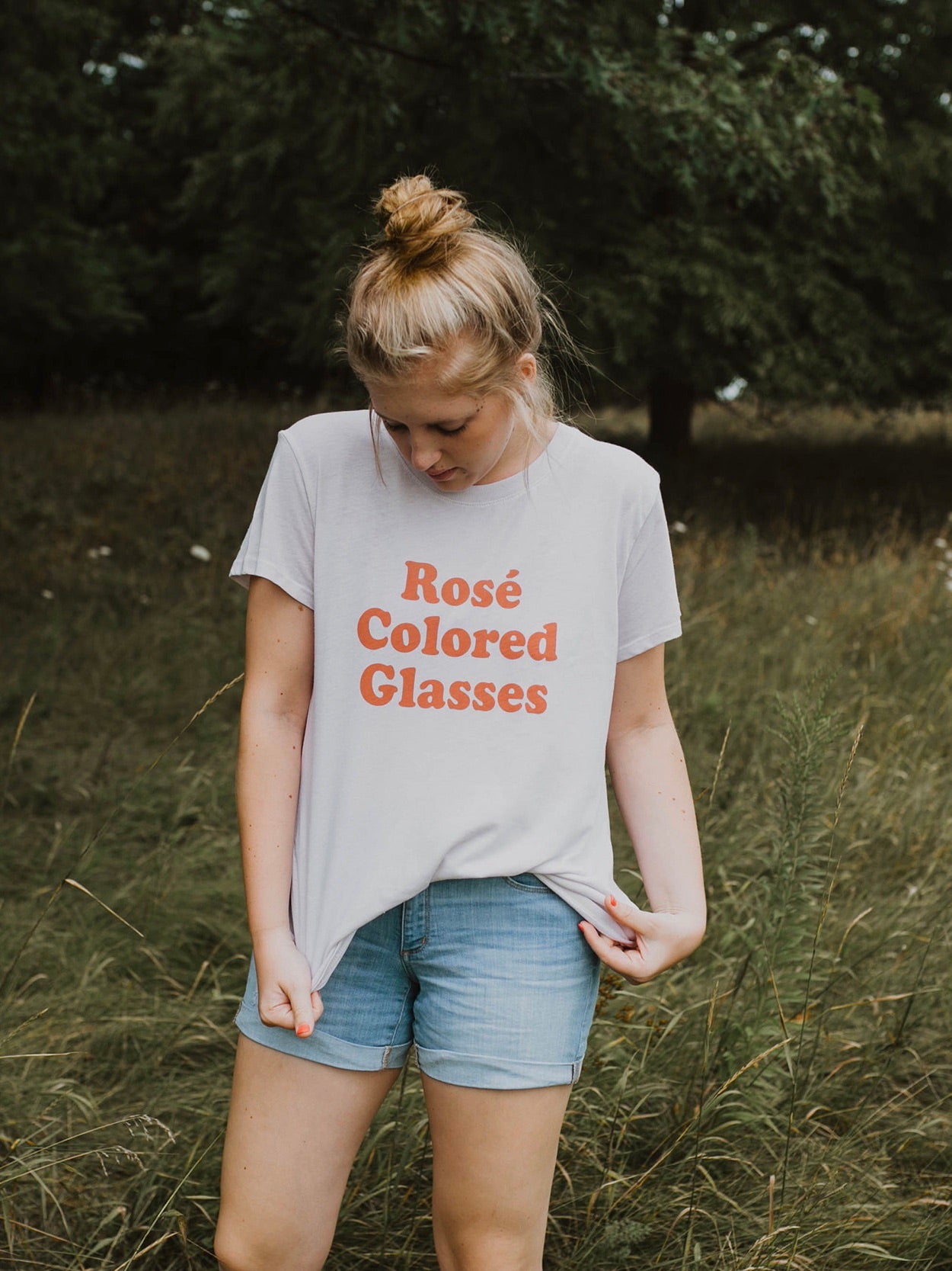 rose colored glasses tee