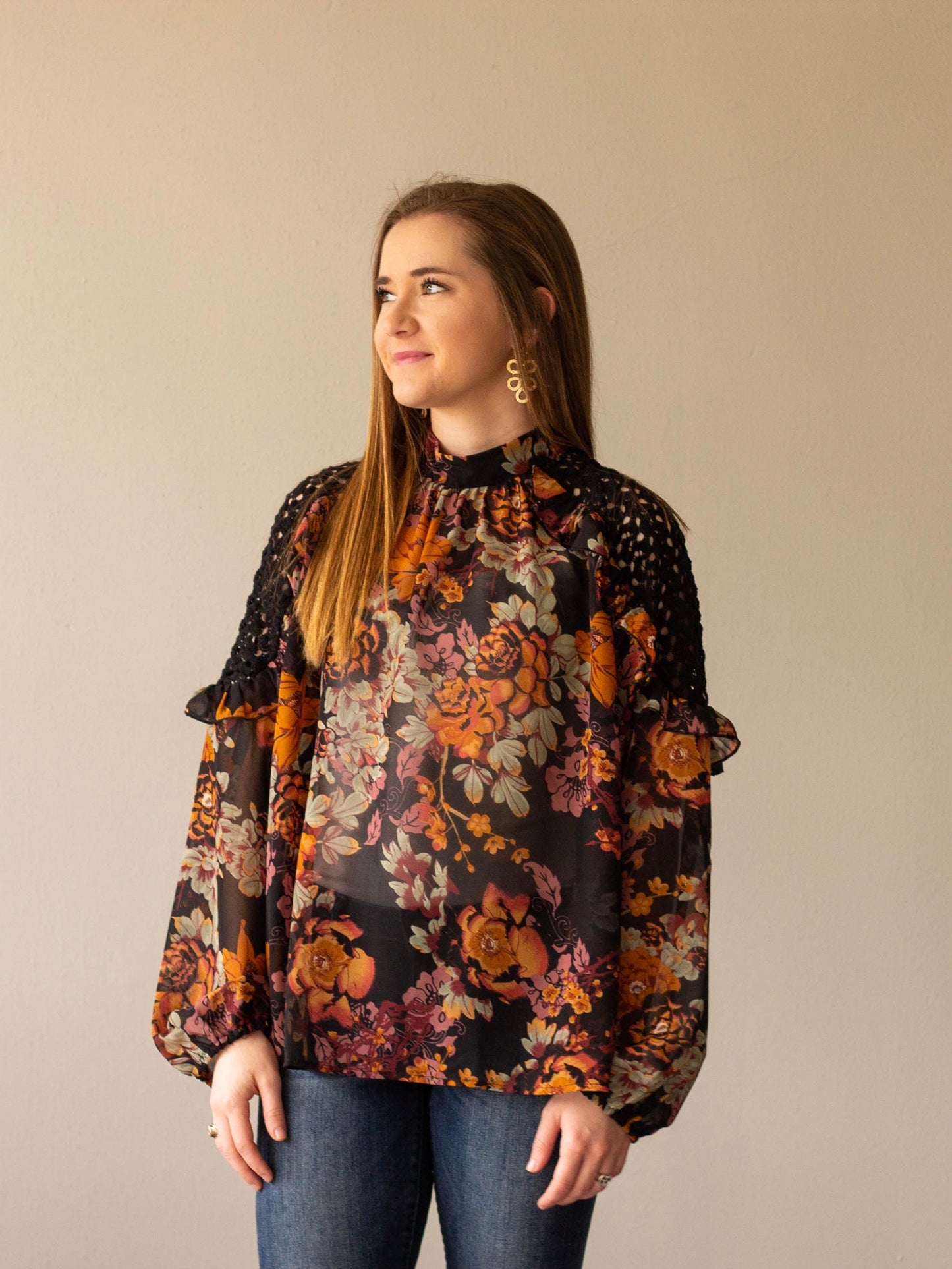 moonflower chiffon blouse