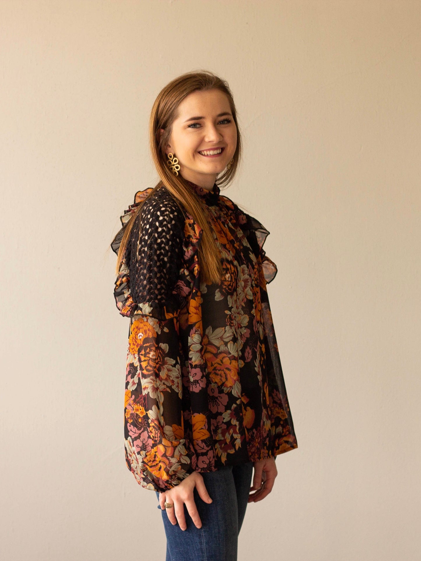 moonflower chiffon blouse